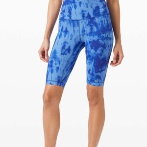 Lululemon Align Super High Rise Blue Tie Dye Biker Shorts 2